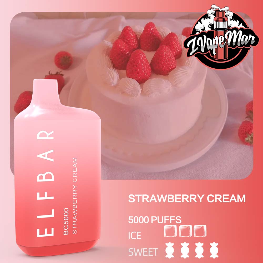 ELF BAR BC5000 & STRAWBERRY CREAM - Vape Shop Australia