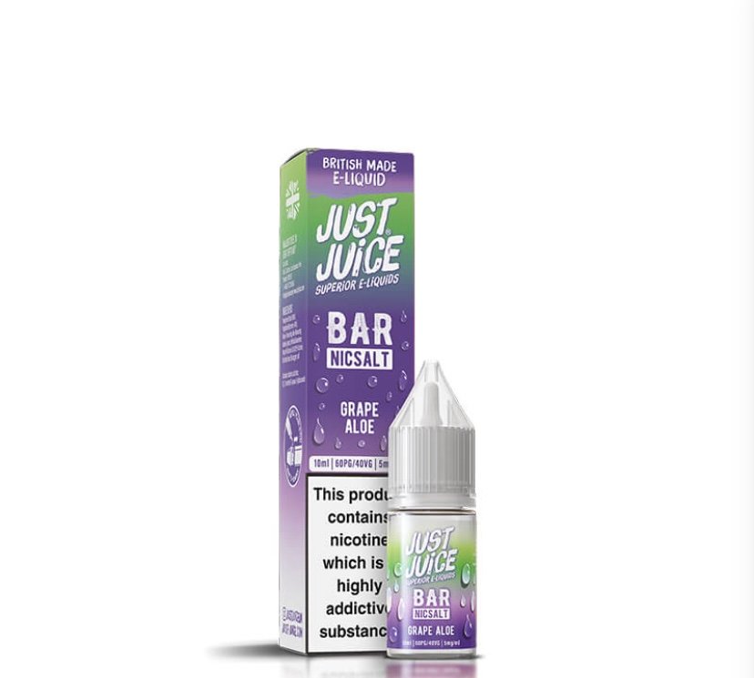 Just Juice Bar Range Grape Aloe 10ml Nic Salt E-Liquid