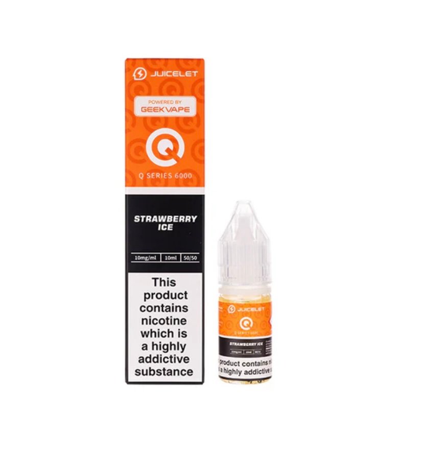 Strawberry Ice Q Series 6000 Nic Salt E-Liquid by Juicelet