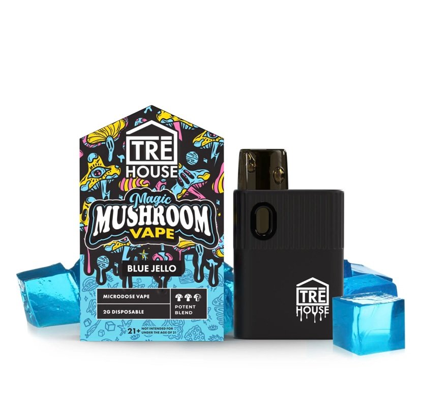TRE HOUSE | MICRODOSE MAGIC MUSHROOM VAPE PEN – BLUE JELLO – 2G DISPOSABLE VAPE PEN