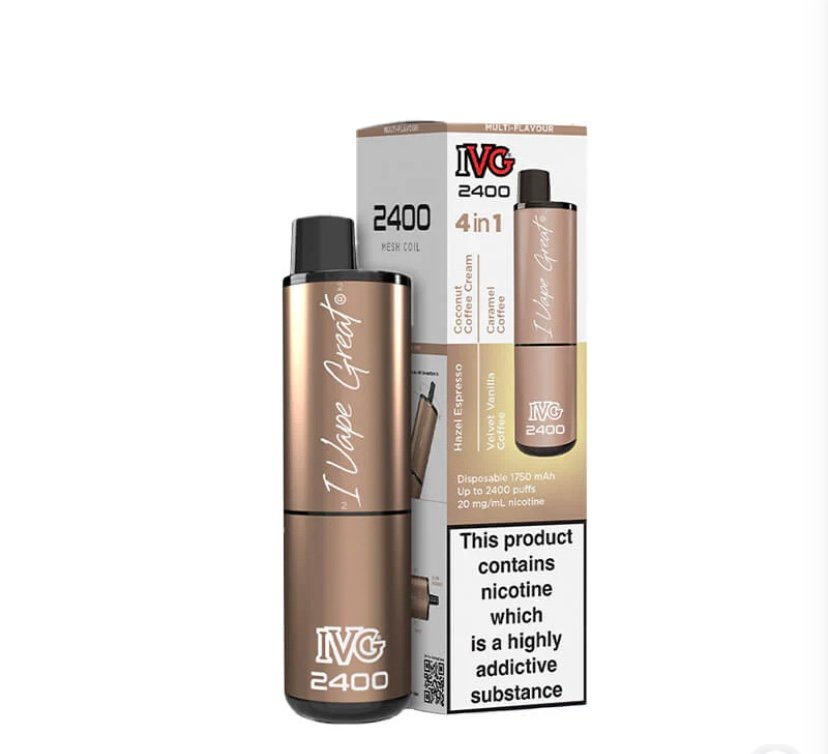 IVG 2400 Coffee Edition 4 In 1 20mg Disposable Vape