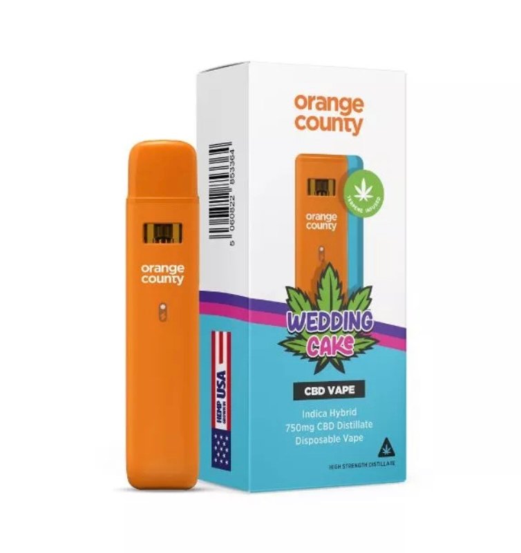 Wedding Cake - CBD Terpenes 750mg Disposable Vape | Orange County CBD
